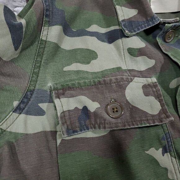 TNA Aritzia Sabinet Relaxed Jacket Camo Camouflage Military Button Front Small - Picture 6 of 11